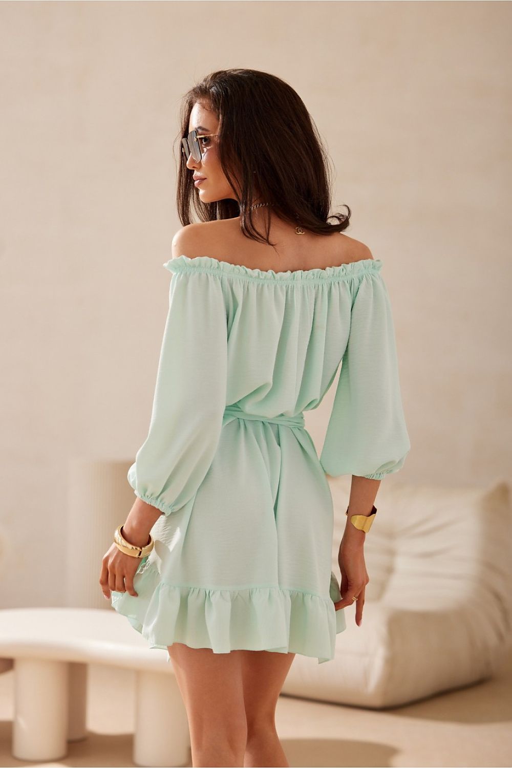 Lightweight Ruffle Midi Dress Elegant and Stylish -
