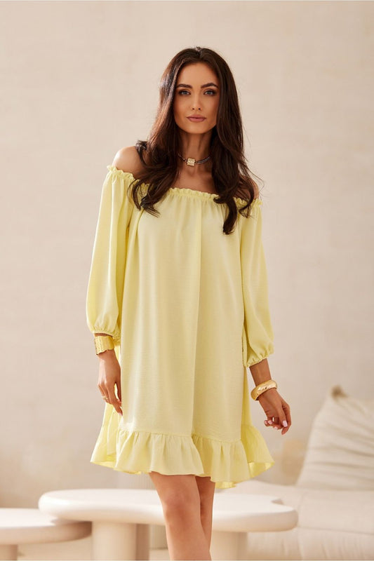 Lightweight Ruffle Midi Dress Elegant and Stylish -