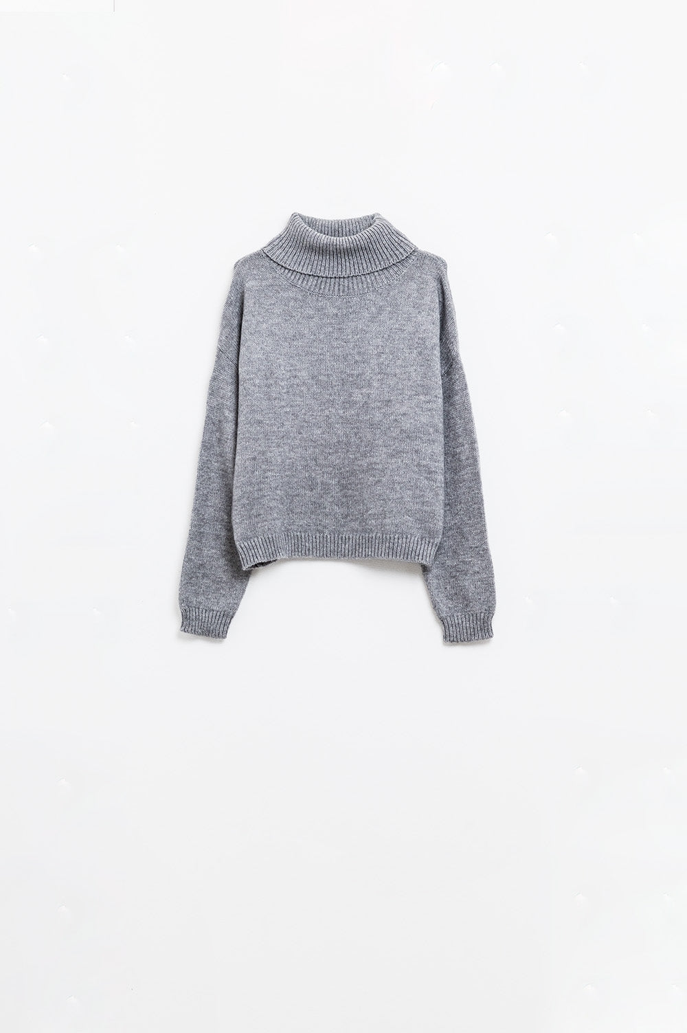 Pull gris ample à manches tombantes