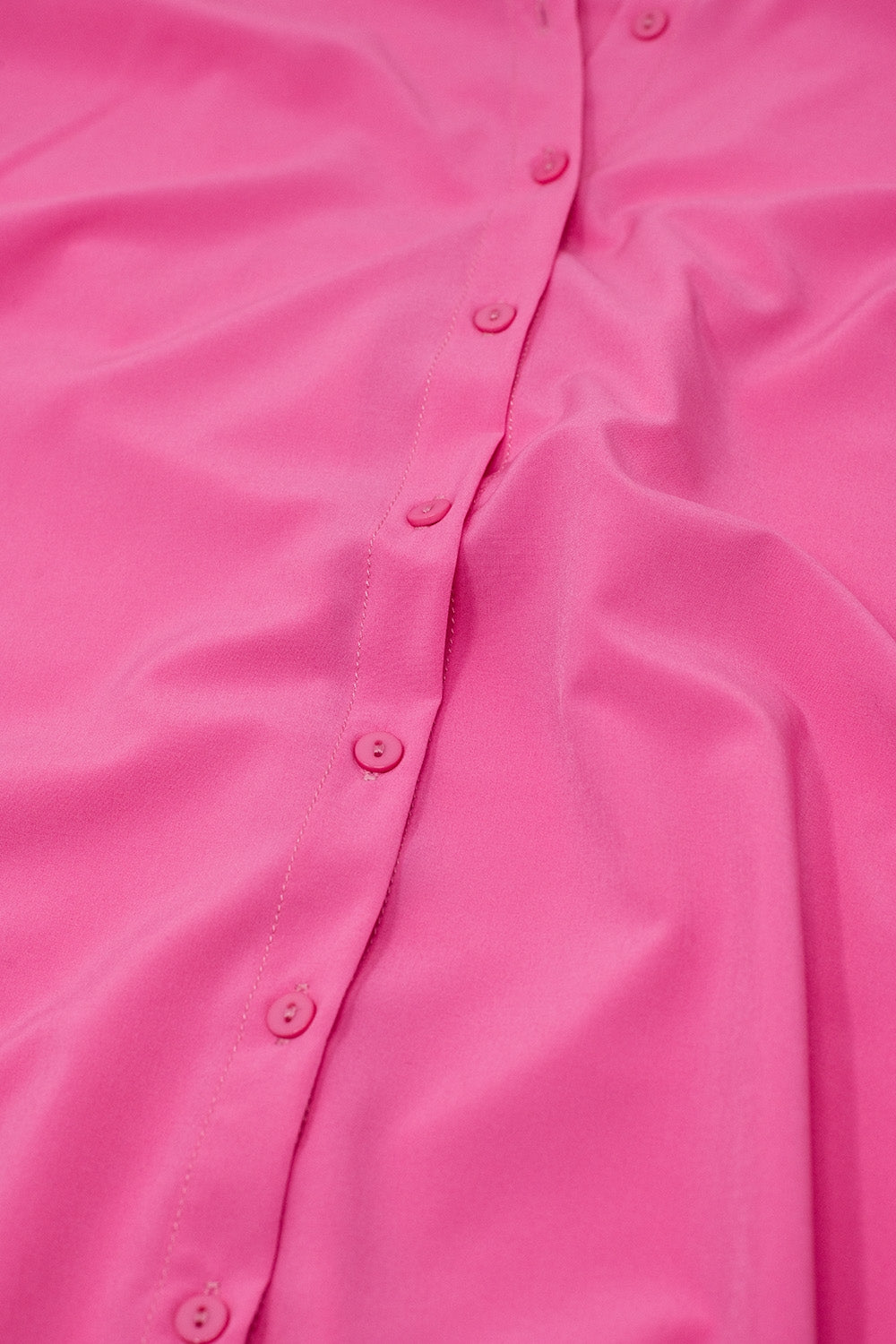 Mao Collar Sleeveless Pink Button up Blouse - Blouses