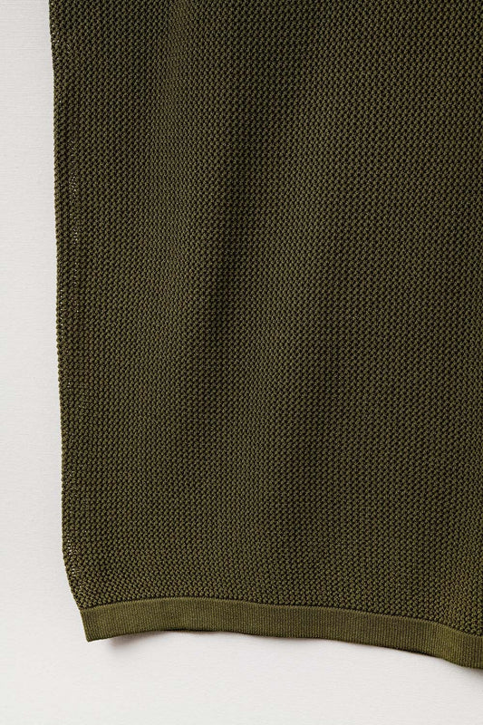 Mesh knit sweater in khaki color - Jumpers