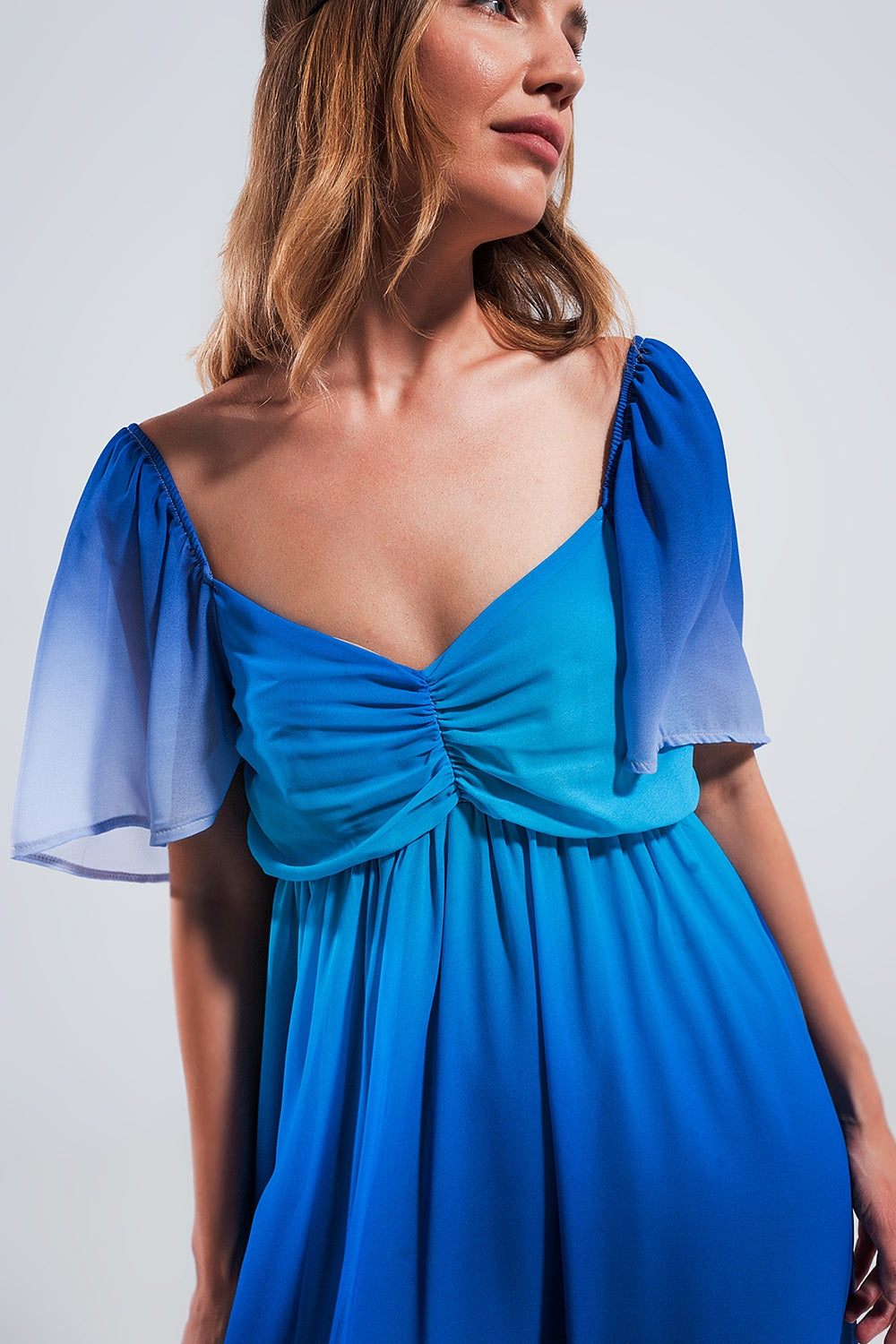 Ombre sweetheart maxi dress in blue Q2 Dresses BoutiqueLua