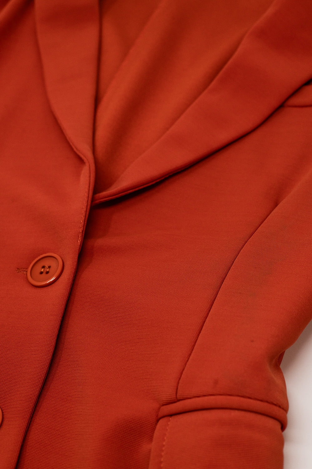 orange knit blazer - Blazers