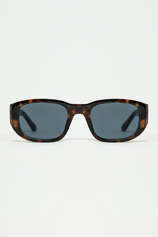 Oval Sunglasses with High Gloss Transparent Frames in brown - Sunglasses