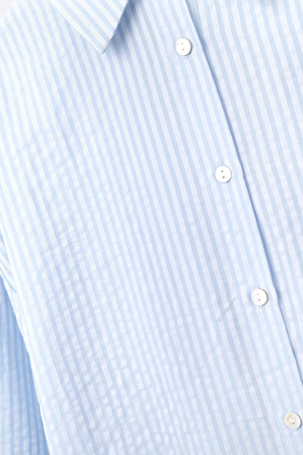 oversized baby blue shirt with bow in the back - Shirts