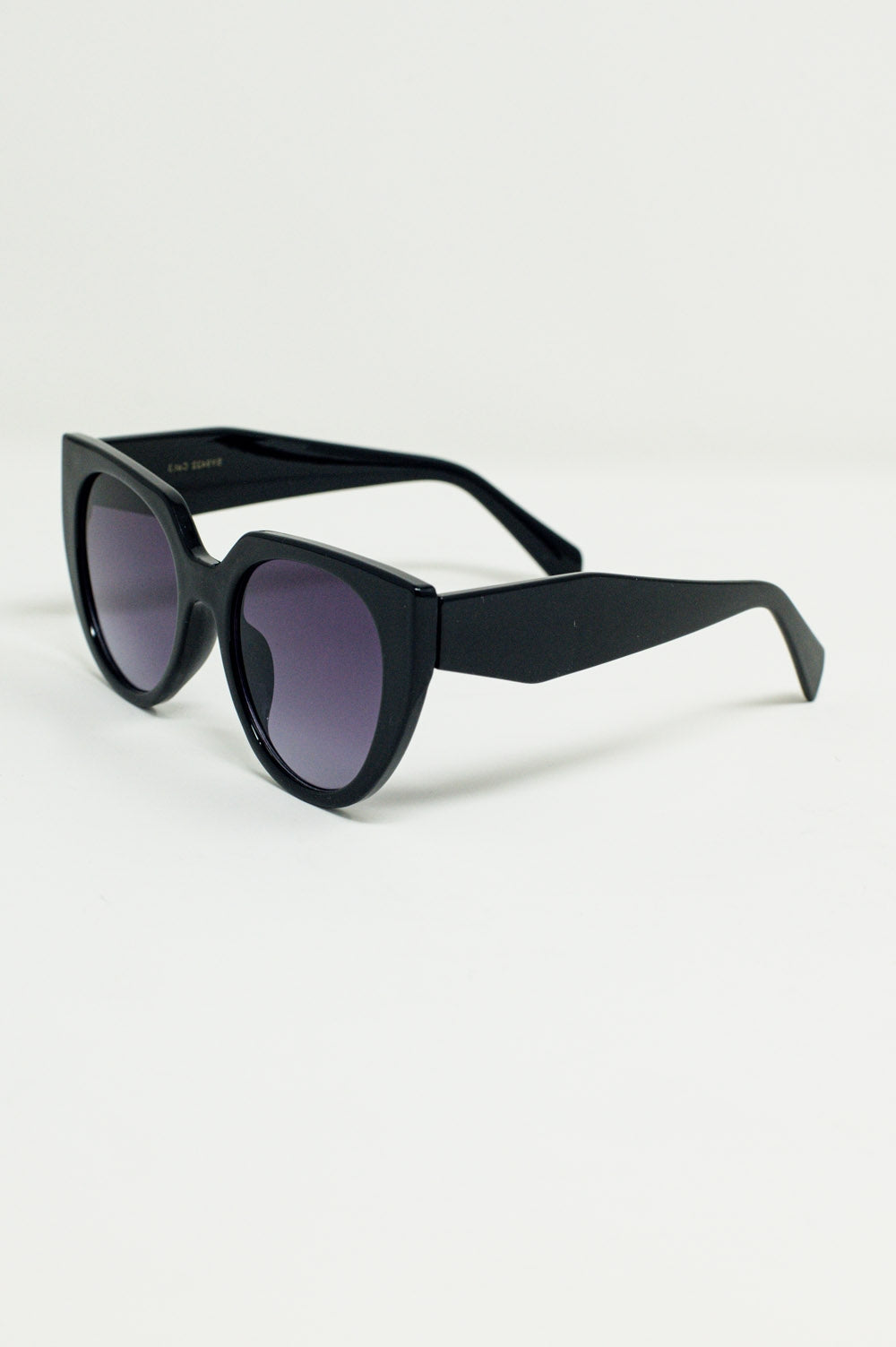 Oversized Cat Eye Sunglasses With Wide Rim in Black - Sunglasses