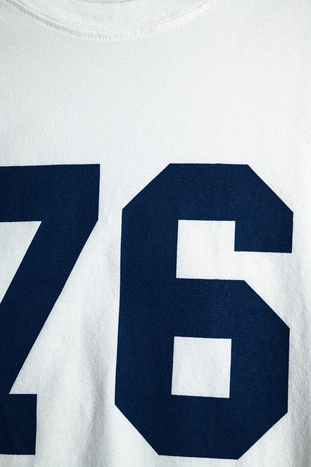 oversized fit white t-shirt with 76 logo - T-Shirts