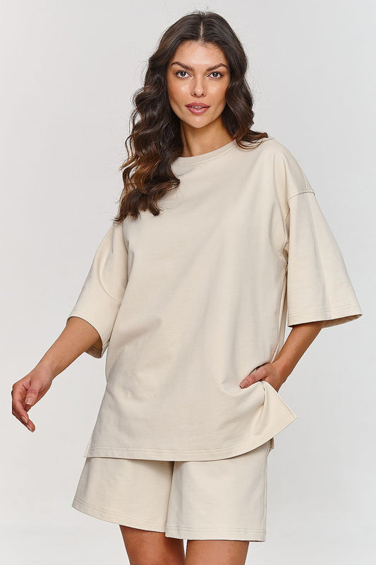 Oversized Shorts Set For Women Stylish & Comfortable beige - Outfit Sets