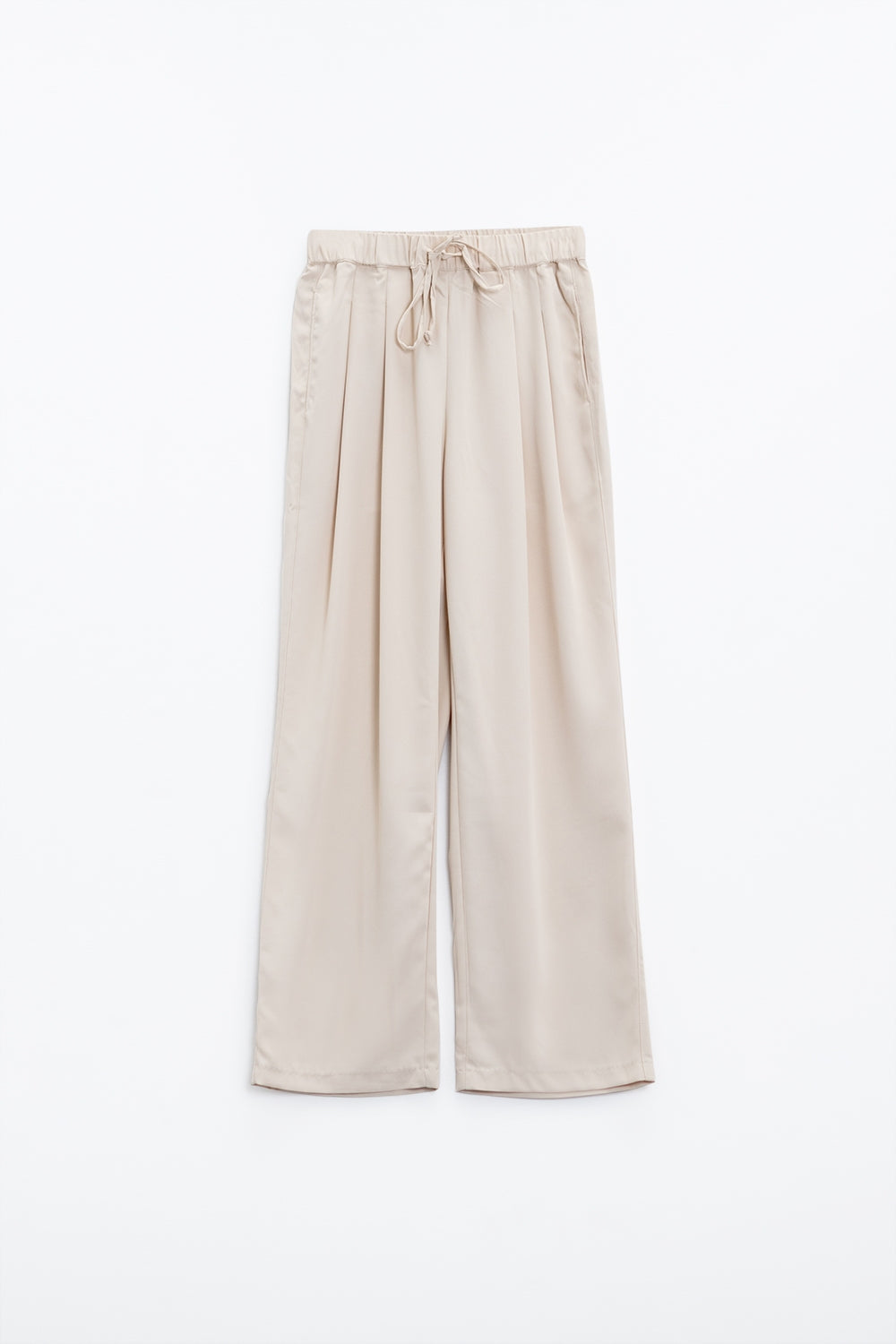 Pants In beige With Front Pockets And Drawstring Closing - Trousers