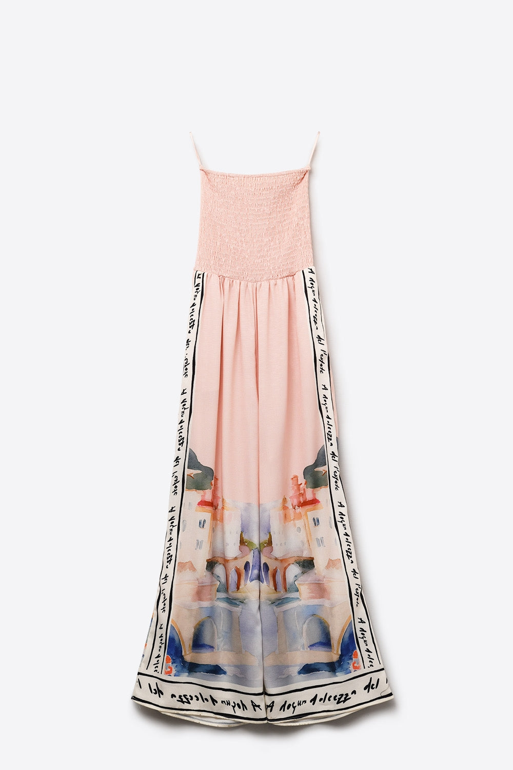 pink summer watercolor print jumpsuit - Dresses