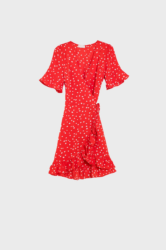 red polka dot mini dress - Dresses
