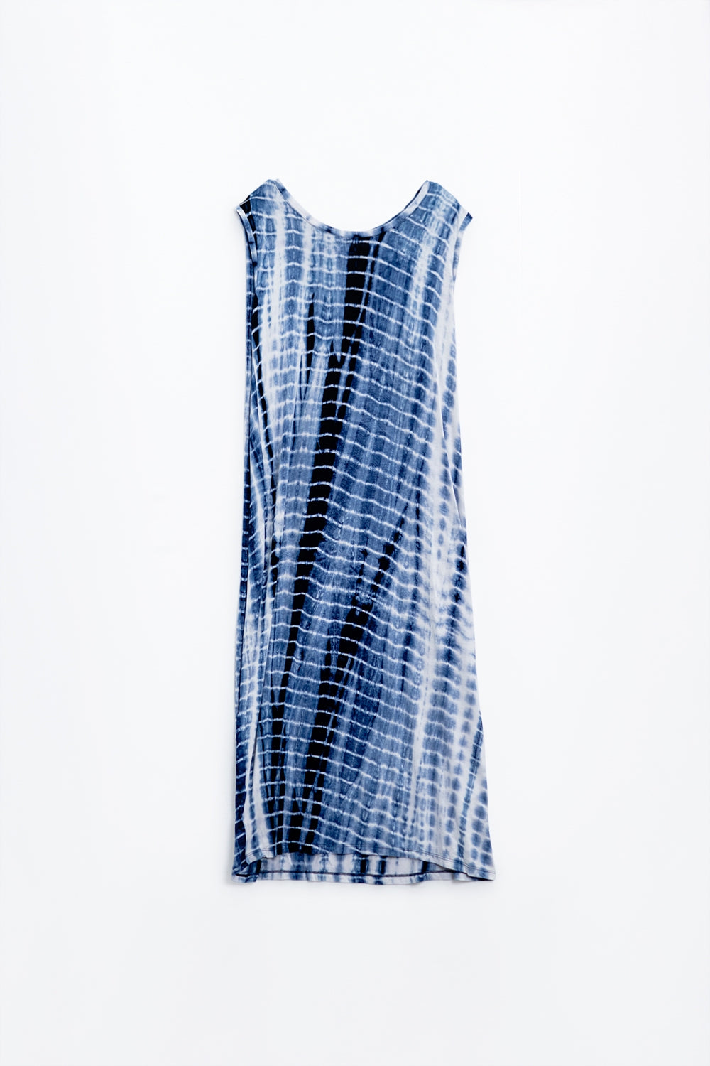 Relaxed maxi Tie dye Dress In Shades of Blue Q2 Dresses BoutiqueLua