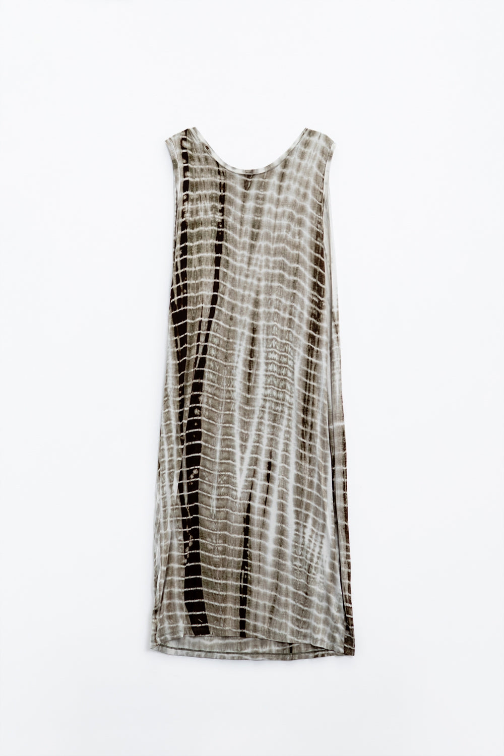 Relaxed maxi Tie dye Dress In Shades of khaki Q2 Dresses BoutiqueLua