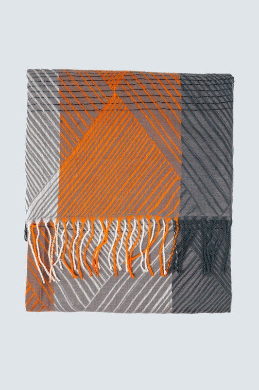Scarf in orange & black stripe - Scarves
