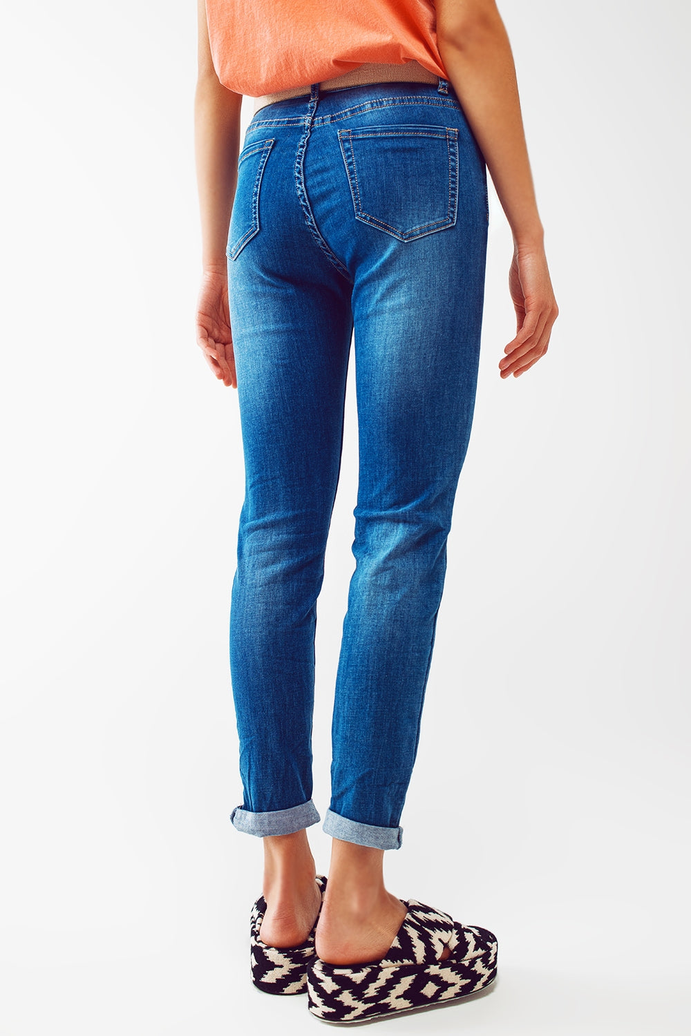 skinny jeans in mid wash - Jeans