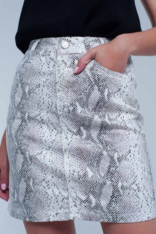 Skirt with snake print - Skirts