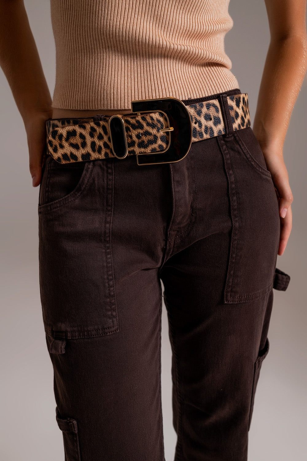 Straight Leg Cargo Pants in brown - Trousers