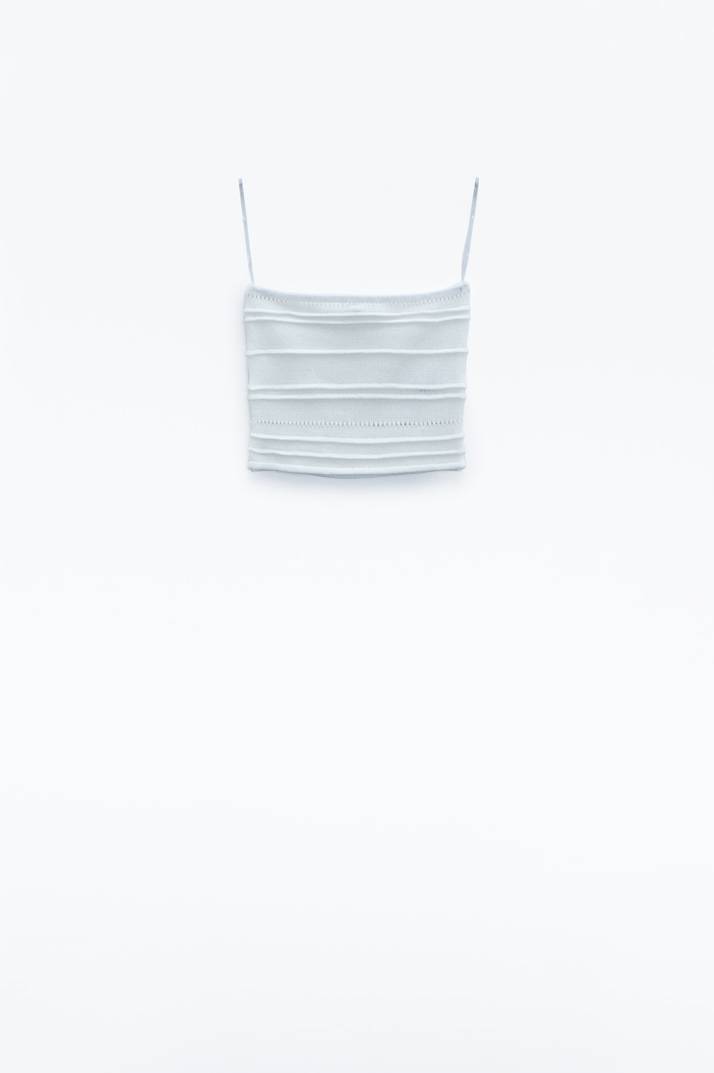 Strapless Knitted bodycon Top In White - Jumpers