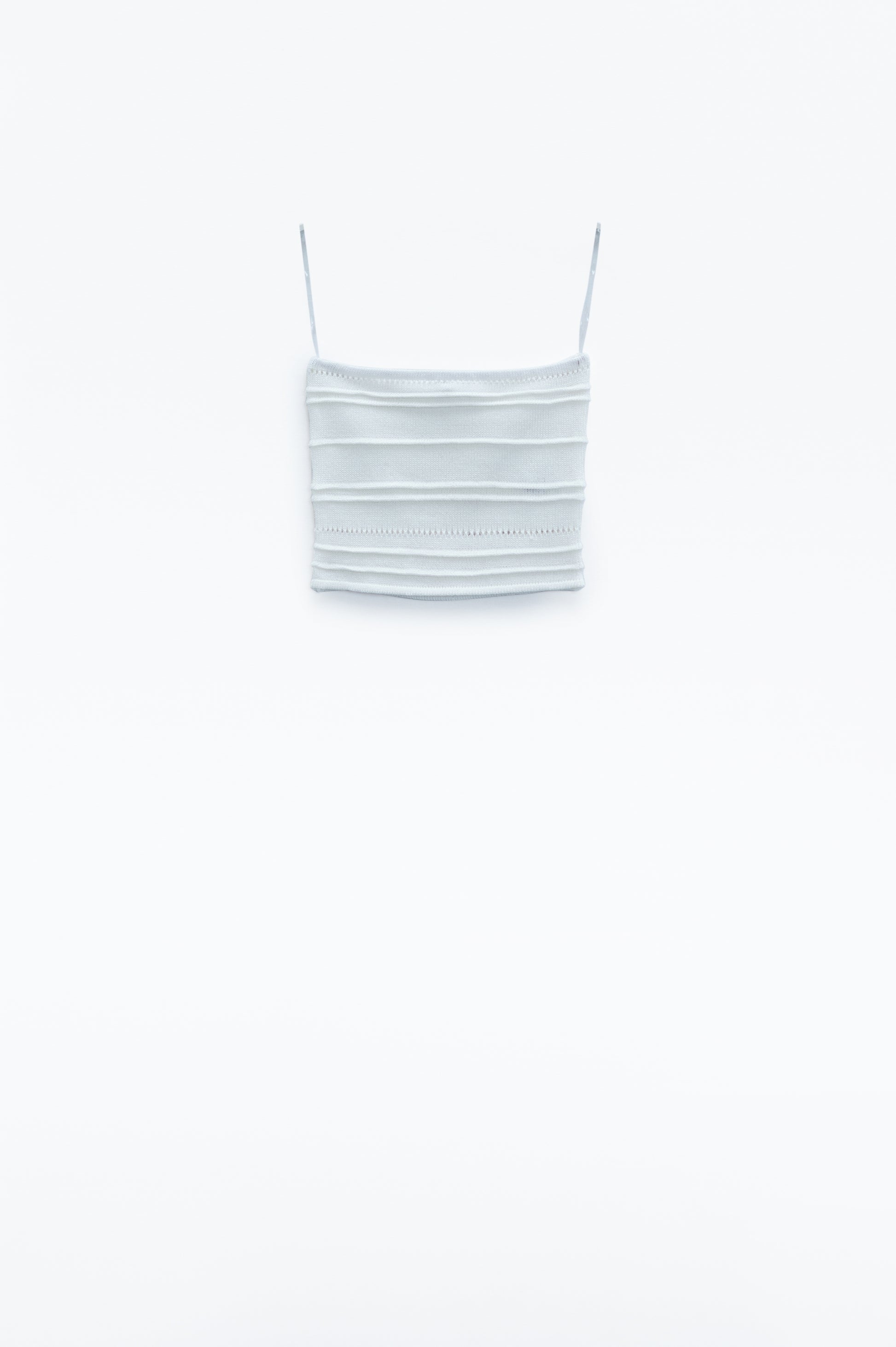 Strapless Knitted bodycon Top In White - Jumpers