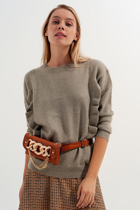 Sweater in sage green - Jumpers