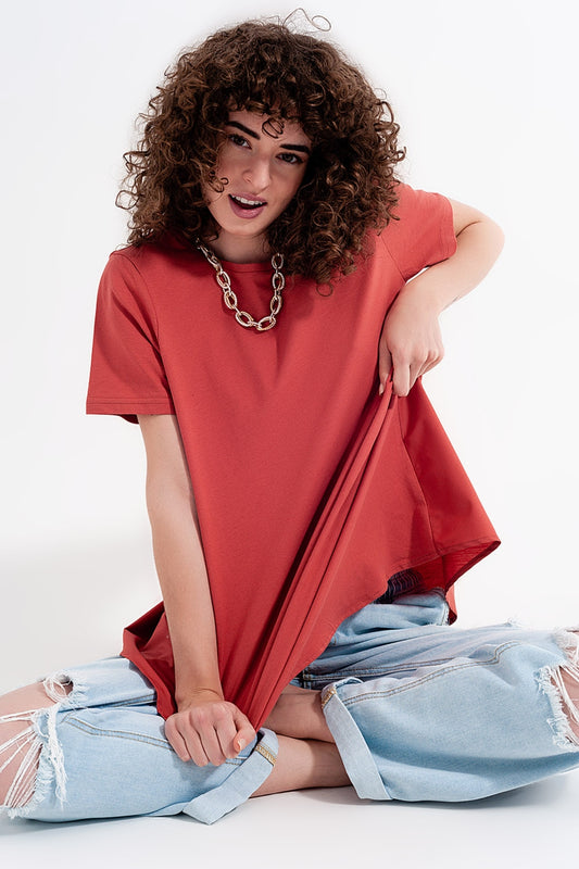 T shirt dress in orange - T-Shirts