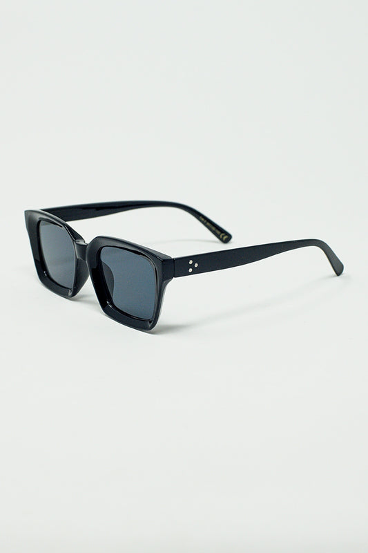 Thick Square Frame Sunglasses Chunky Retro - Sunglasses