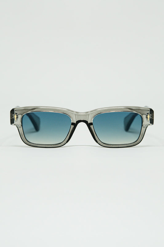 translucent Grey sunglasses with oval frame - Sunglasses