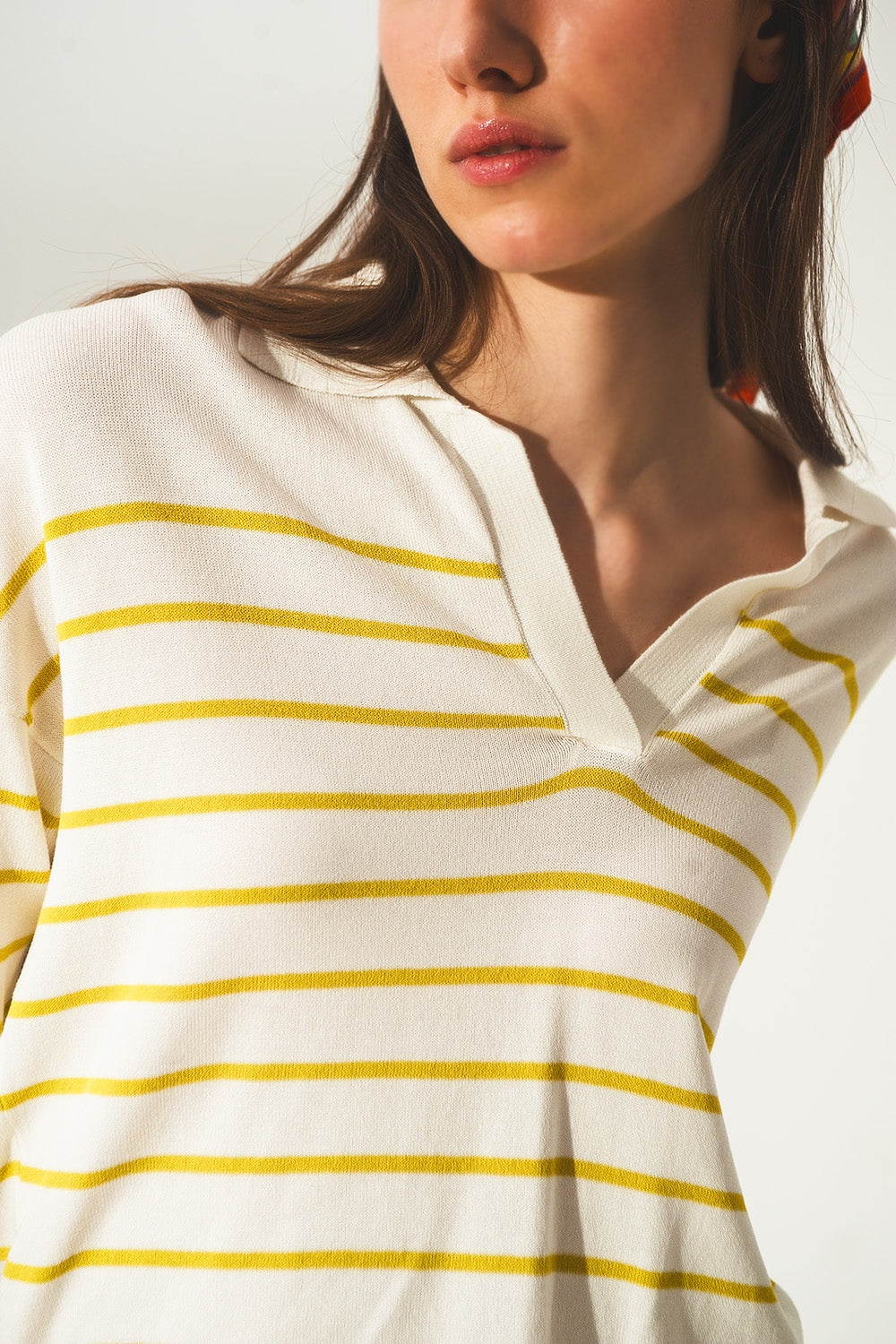 Vintage 70s stripe green polo neck jumper Q2 Sweaters BoutiqueLua