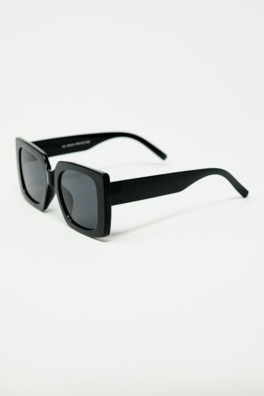 vintage silhouette sunglasses with a subtle angled cat-eye in black - Sunglasses