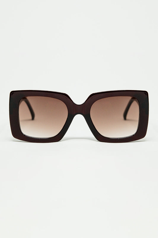 vintage silhouette sunglasses with a subtle angled cat-eye in burgundy - Sunglasses