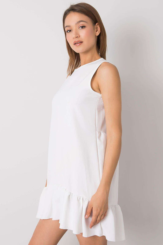 BoutiqueLua Sleeveless Casual Mini Dress with Ruffle Hem -