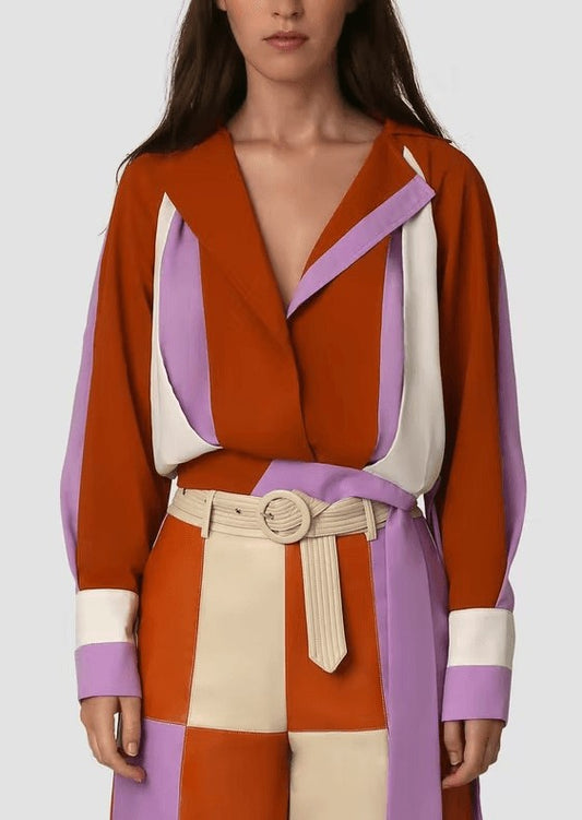 Colourful tie waist striped top AMY LYNN Shirts & Tops BoutiqueLua