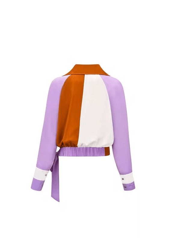 Colourful tie waist striped top AMY LYNN Shirts & Tops BoutiqueLua